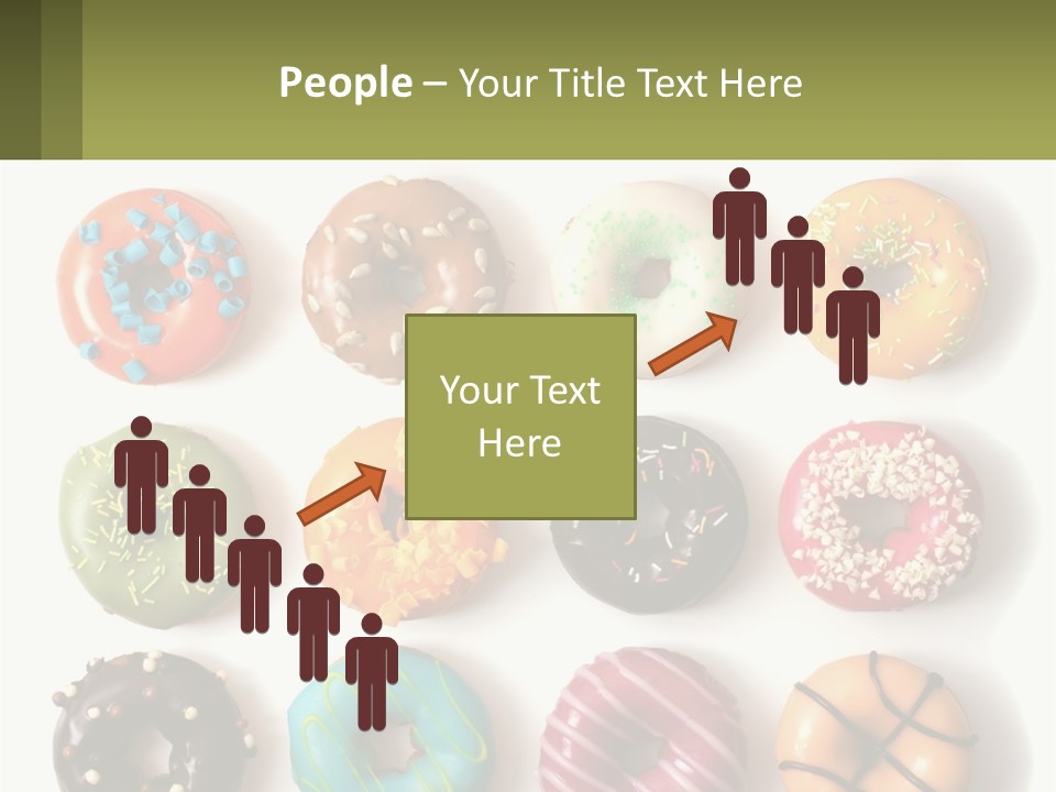 A Bunch Of Different Types Of Donuts On A White Surface PowerPoint Template