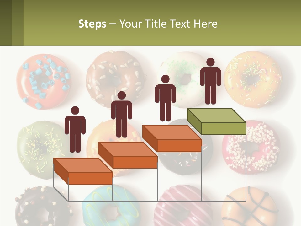 A Bunch Of Different Types Of Donuts On A White Surface PowerPoint Template