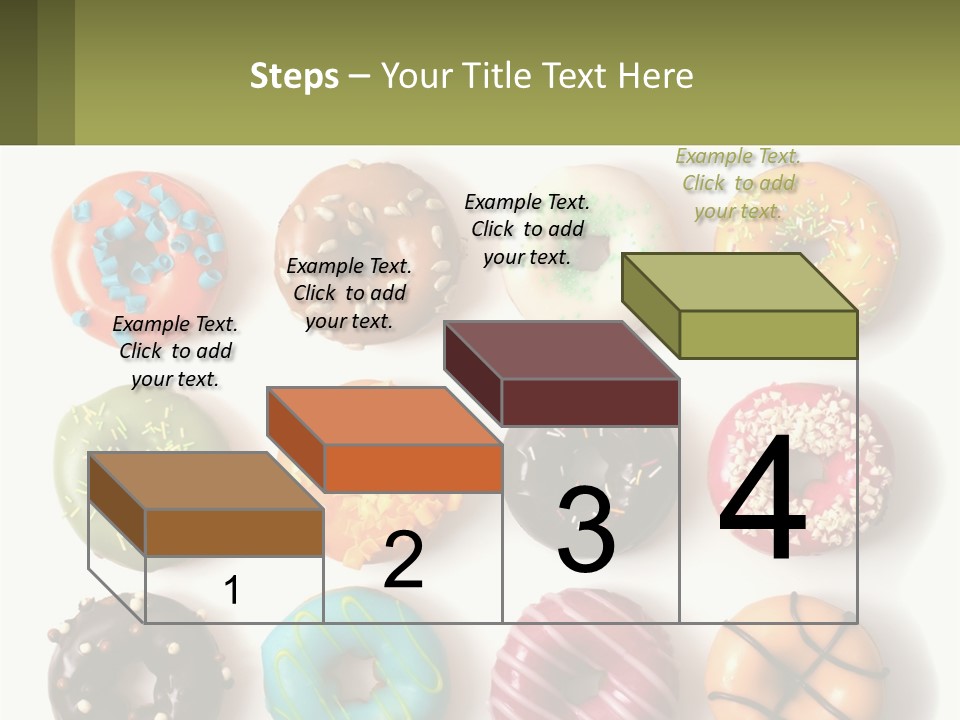 A Bunch Of Different Types Of Donuts On A White Surface PowerPoint Template