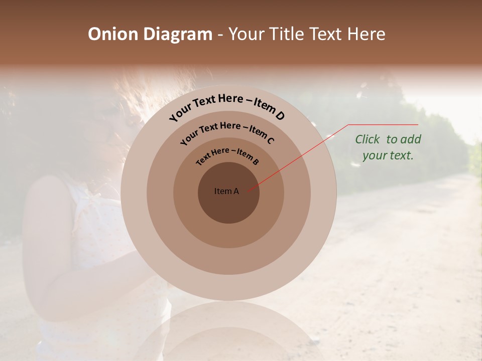 A Little Girl Blowing A Dandelion On A Dirt Road PowerPoint Template
