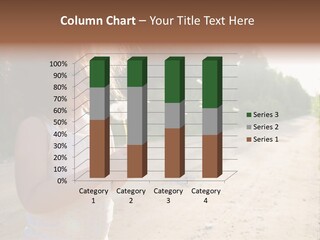 A Little Girl Blowing A Dandelion On A Dirt Road PowerPoint Template