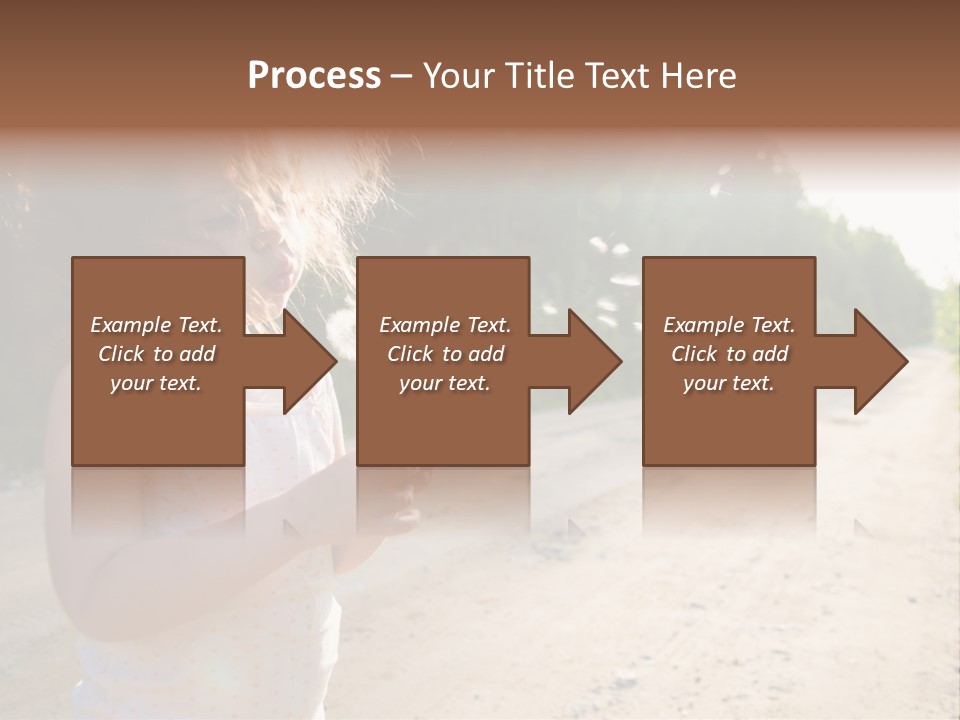 A Little Girl Blowing A Dandelion On A Dirt Road PowerPoint Template