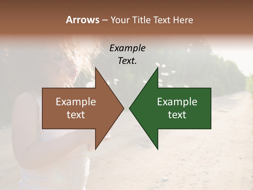 A Little Girl Blowing A Dandelion On A Dirt Road PowerPoint Template