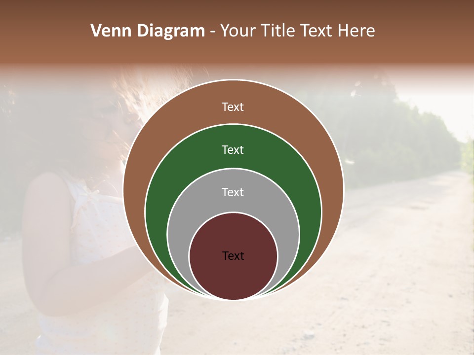 A Little Girl Blowing A Dandelion On A Dirt Road PowerPoint Template
