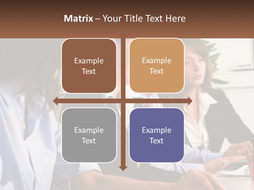 A Group Of People Sitting At A Table Working On A Computer PowerPoint Template