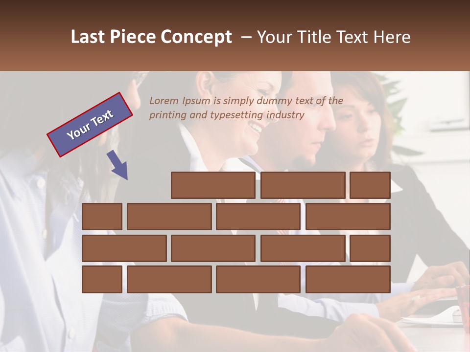 A Group Of People Sitting At A Table Working On A Computer PowerPoint Template