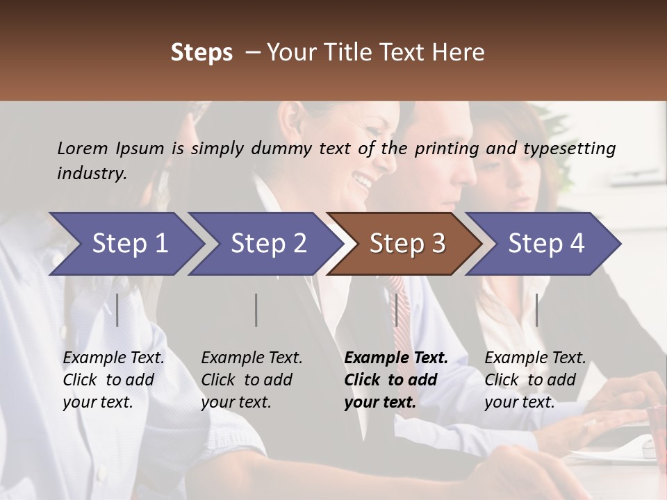 A Group Of People Sitting At A Table Working On A Computer PowerPoint Template