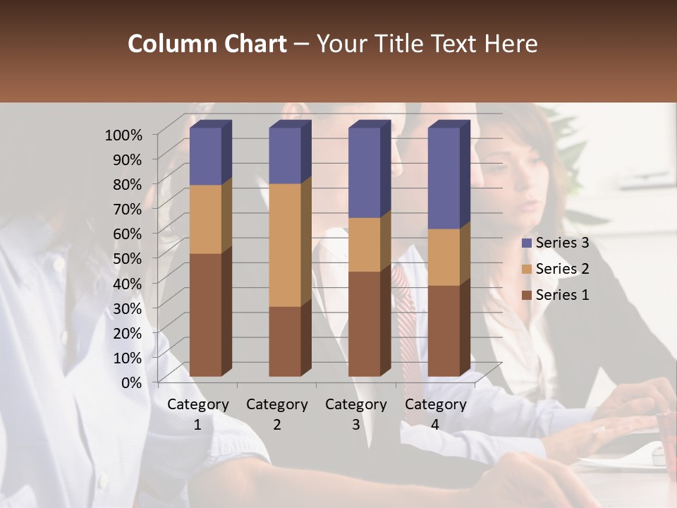 A Group Of People Sitting At A Table Working On A Computer PowerPoint Template