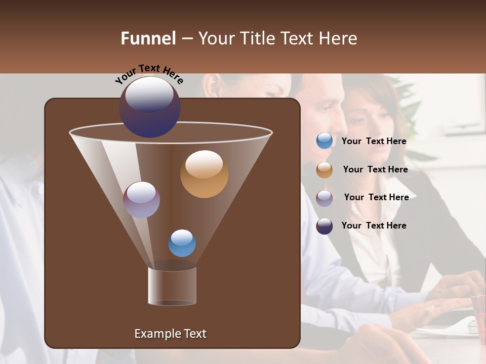 A Group Of People Sitting At A Table Working On A Computer PowerPoint Template