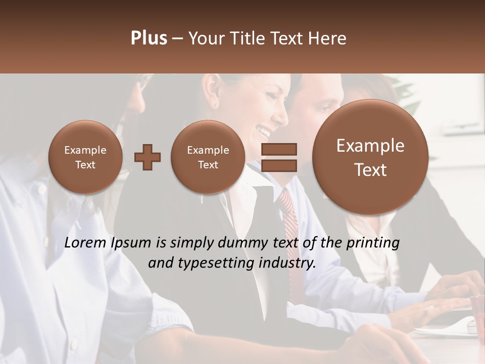 A Group Of People Sitting At A Table Working On A Computer PowerPoint Template