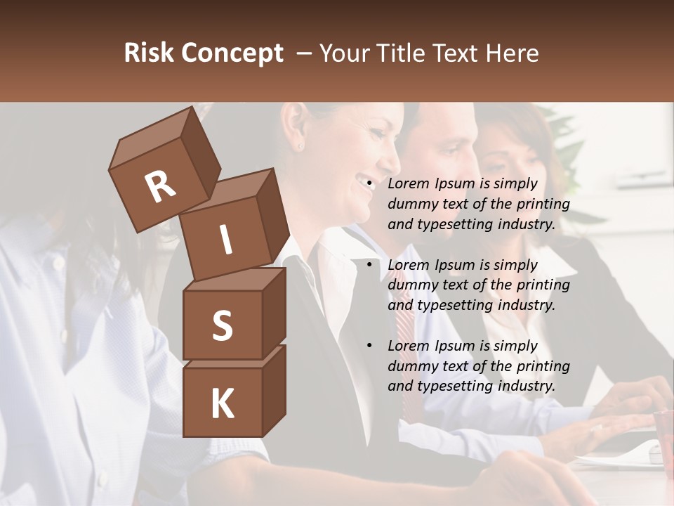 A Group Of People Sitting At A Table Working On A Computer PowerPoint Template