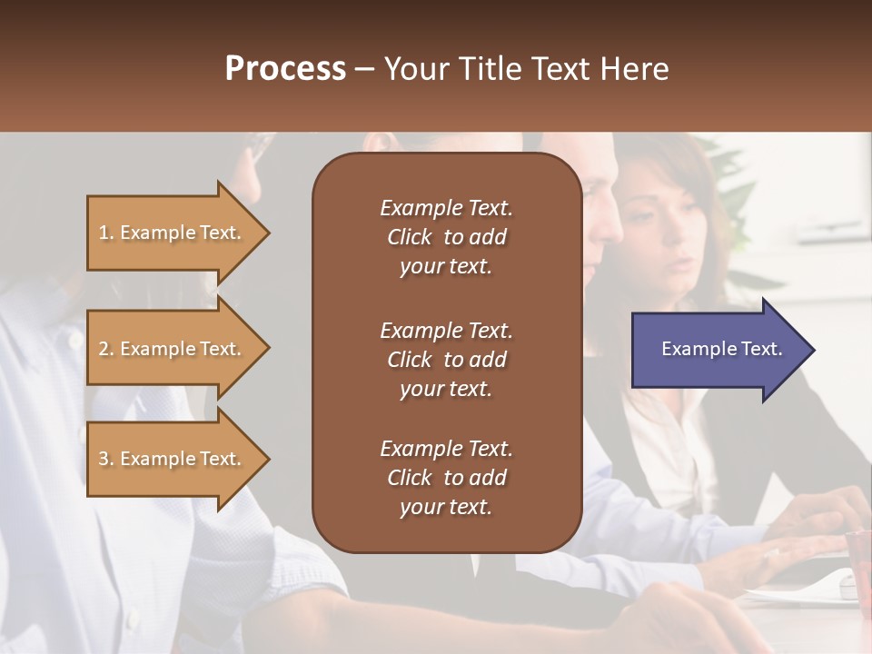 A Group Of People Sitting At A Table Working On A Computer PowerPoint Template