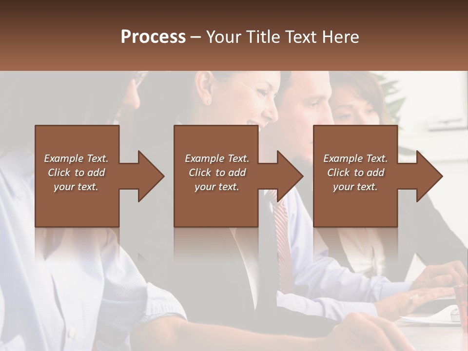 A Group Of People Sitting At A Table Working On A Computer PowerPoint Template
