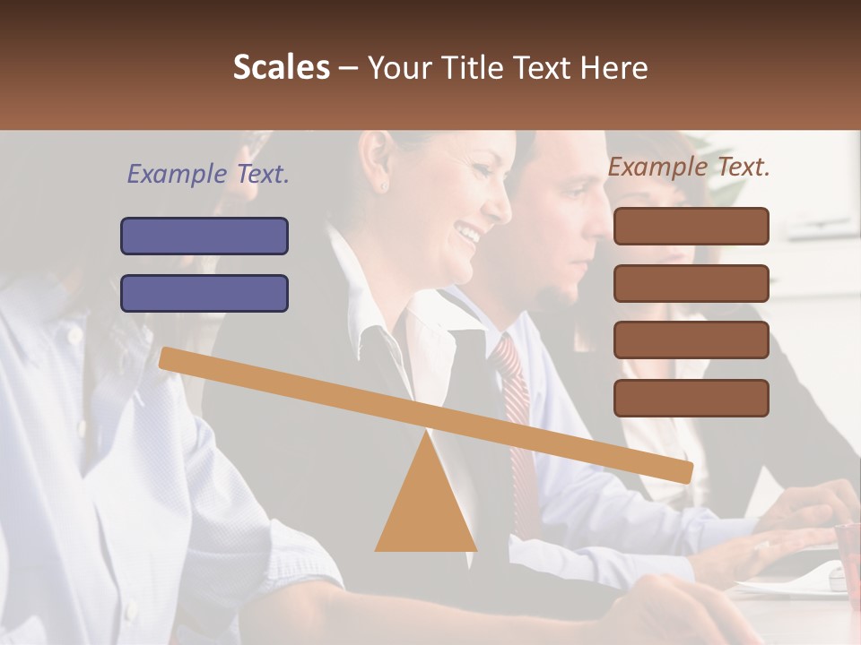 A Group Of People Sitting At A Table Working On A Computer PowerPoint Template