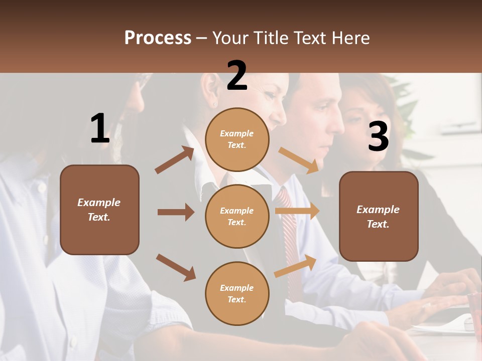 A Group Of People Sitting At A Table Working On A Computer PowerPoint Template