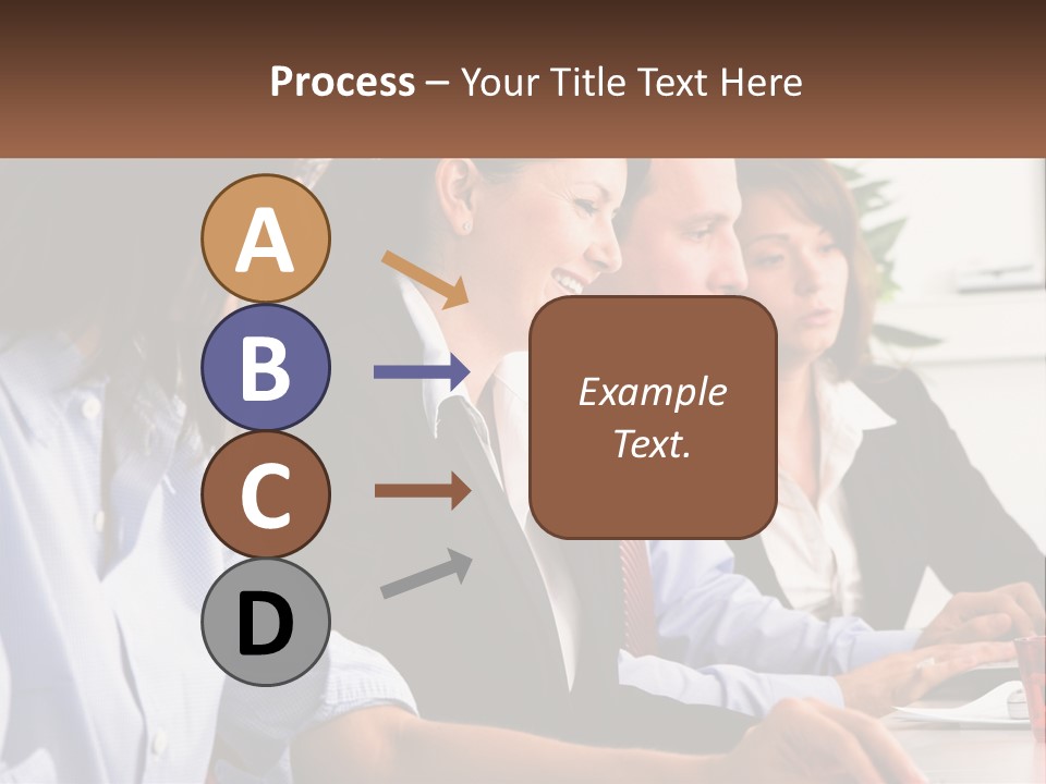 A Group Of People Sitting At A Table Working On A Computer PowerPoint Template