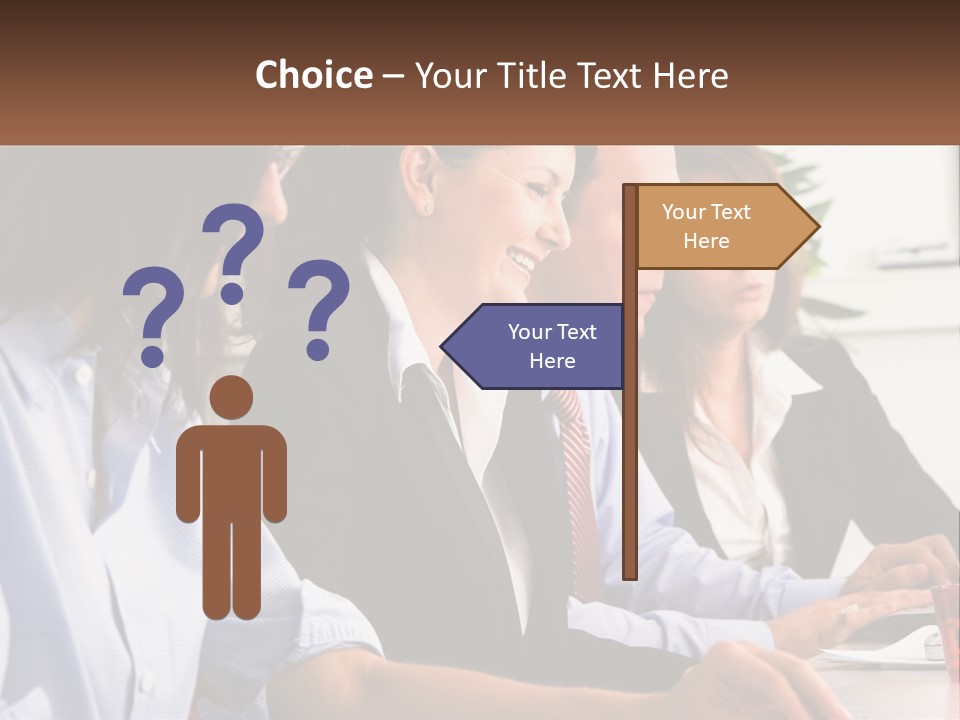 A Group Of People Sitting At A Table Working On A Computer PowerPoint Template
