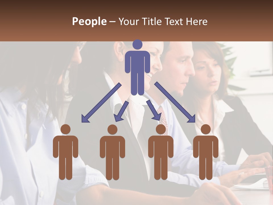 A Group Of People Sitting At A Table Working On A Computer PowerPoint Template