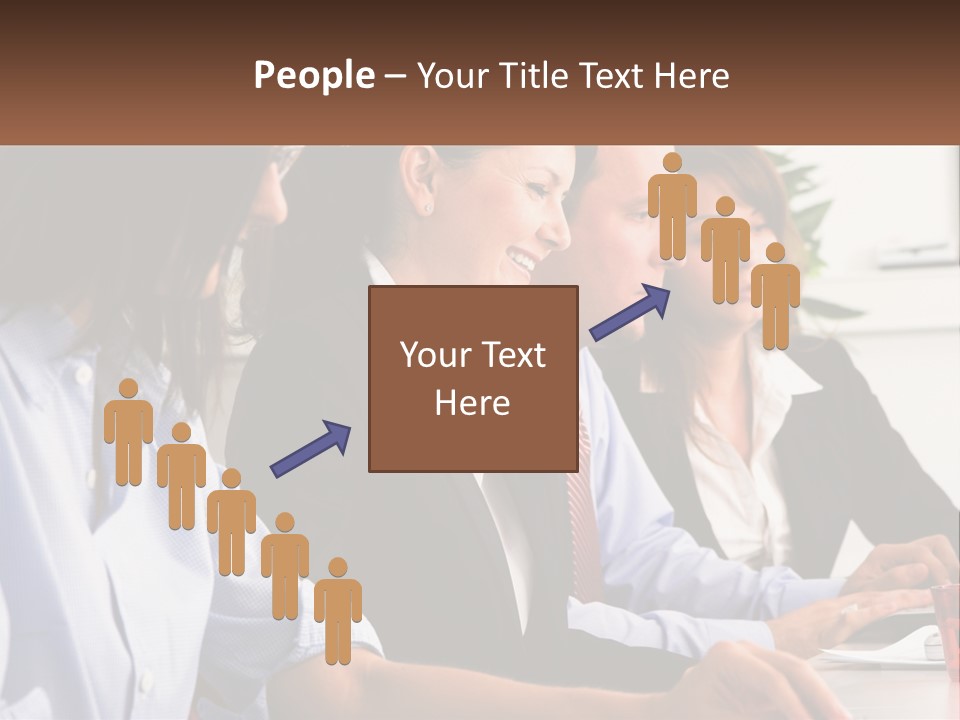 A Group Of People Sitting At A Table Working On A Computer PowerPoint Template
