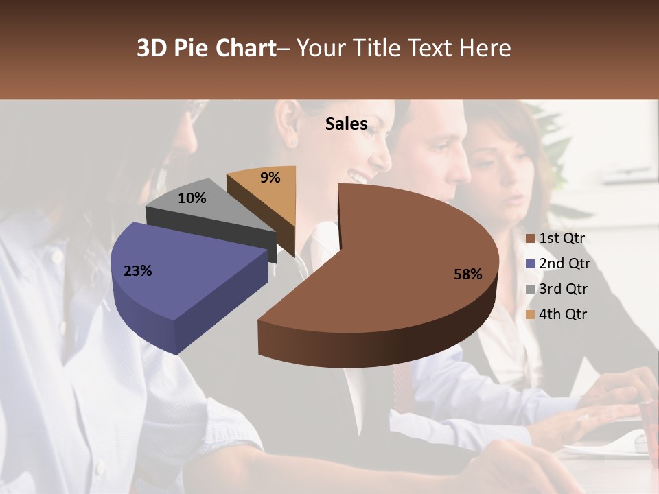 A Group Of People Sitting At A Table Working On A Computer PowerPoint Template