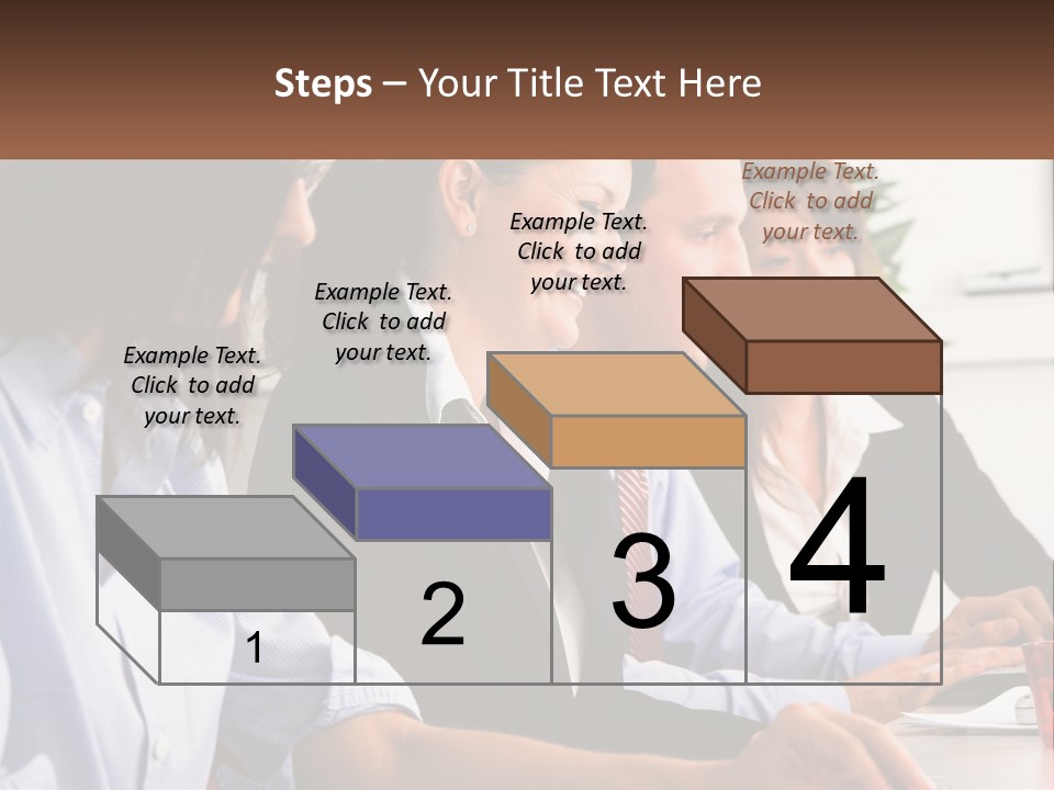 A Group Of People Sitting At A Table Working On A Computer PowerPoint Template