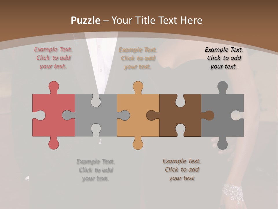 A Man In A Tuxedo And A Woman In A Black Dress PowerPoint Template