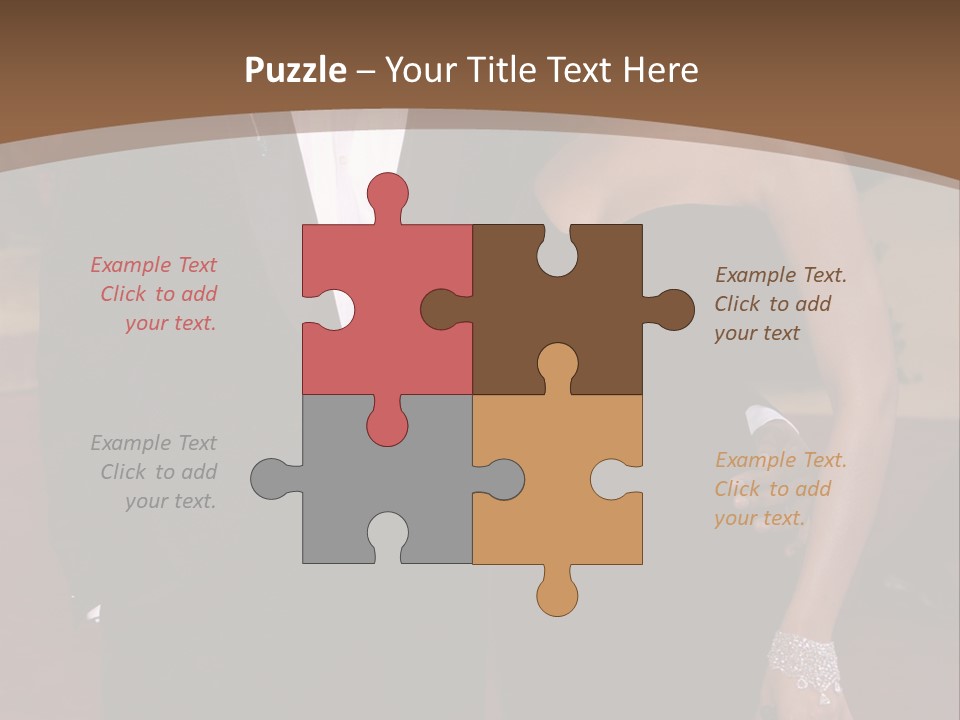 A Man In A Tuxedo And A Woman In A Black Dress PowerPoint Template