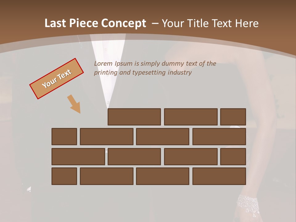 A Man In A Tuxedo And A Woman In A Black Dress PowerPoint Template