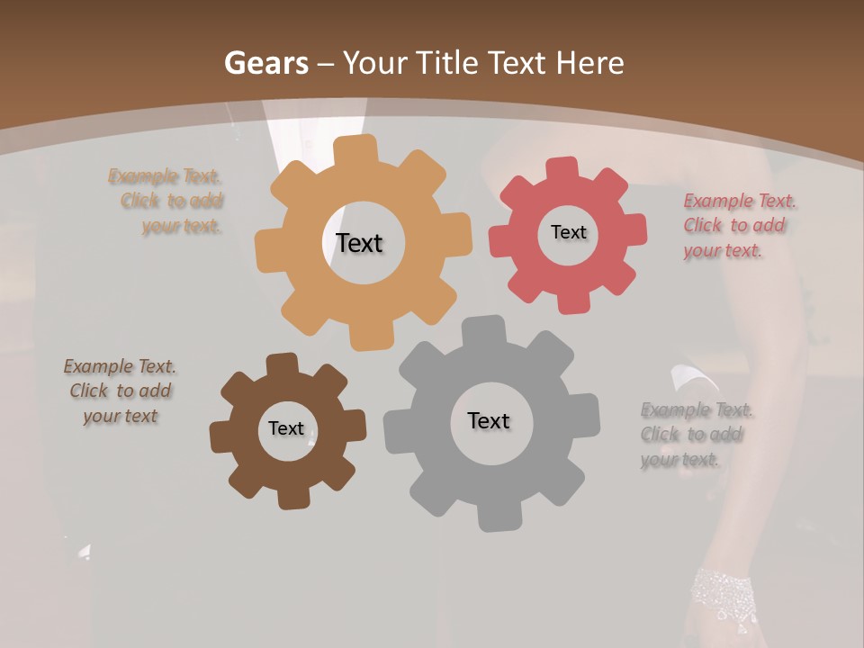 A Man In A Tuxedo And A Woman In A Black Dress PowerPoint Template