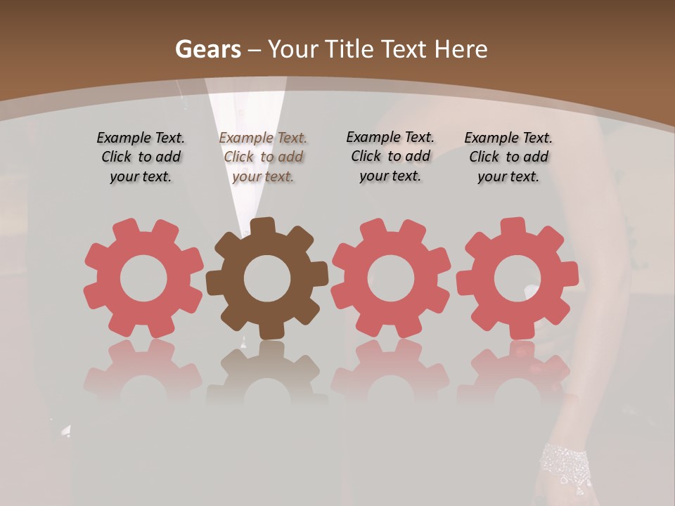 A Man In A Tuxedo And A Woman In A Black Dress PowerPoint Template