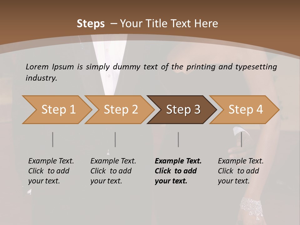 A Man In A Tuxedo And A Woman In A Black Dress PowerPoint Template
