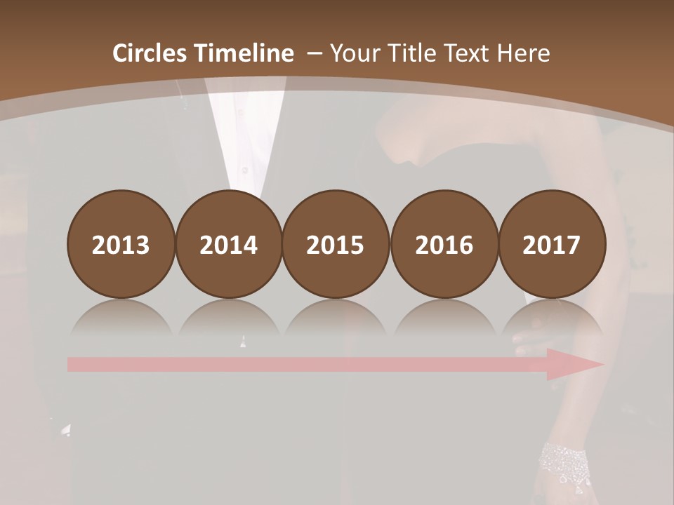 A Man In A Tuxedo And A Woman In A Black Dress PowerPoint Template