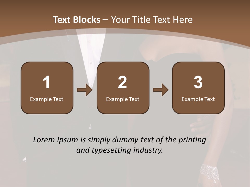 A Man In A Tuxedo And A Woman In A Black Dress PowerPoint Template