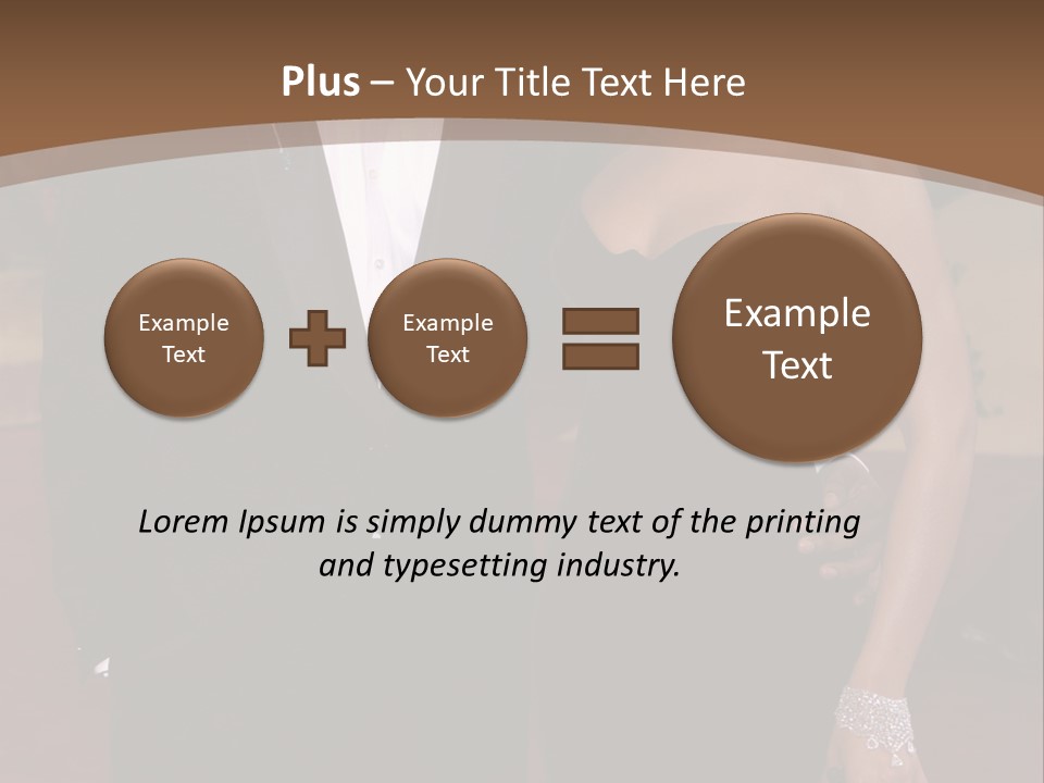 A Man In A Tuxedo And A Woman In A Black Dress PowerPoint Template
