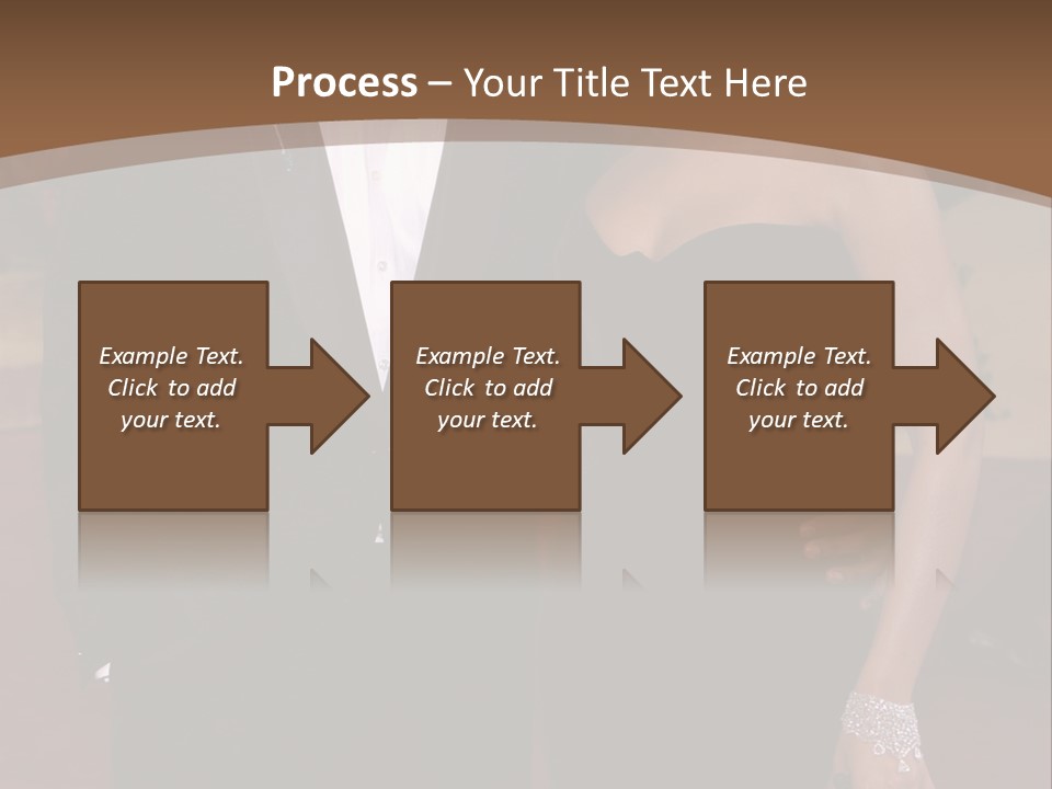 A Man In A Tuxedo And A Woman In A Black Dress PowerPoint Template