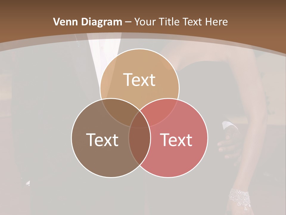 A Man In A Tuxedo And A Woman In A Black Dress PowerPoint Template