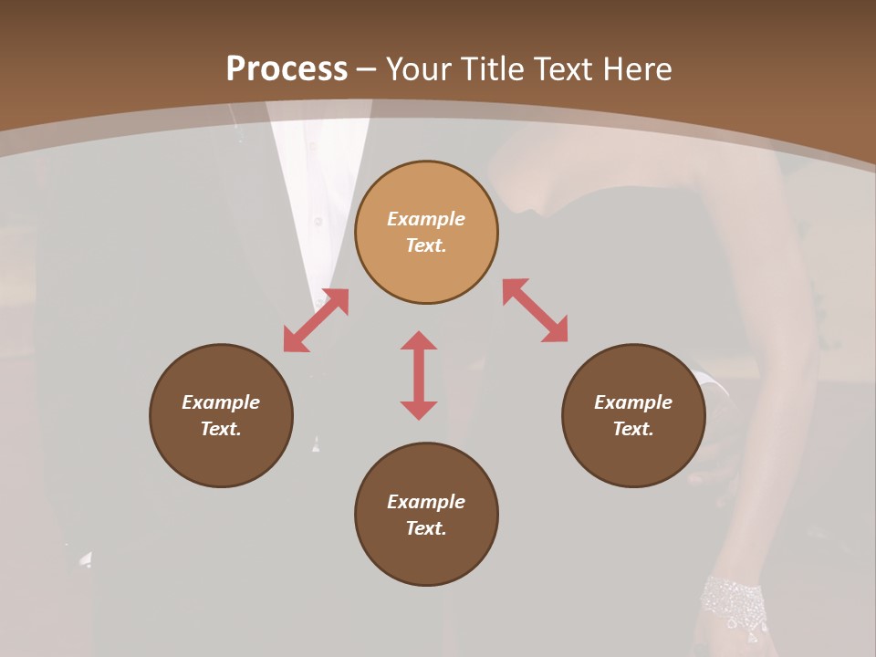A Man In A Tuxedo And A Woman In A Black Dress PowerPoint Template