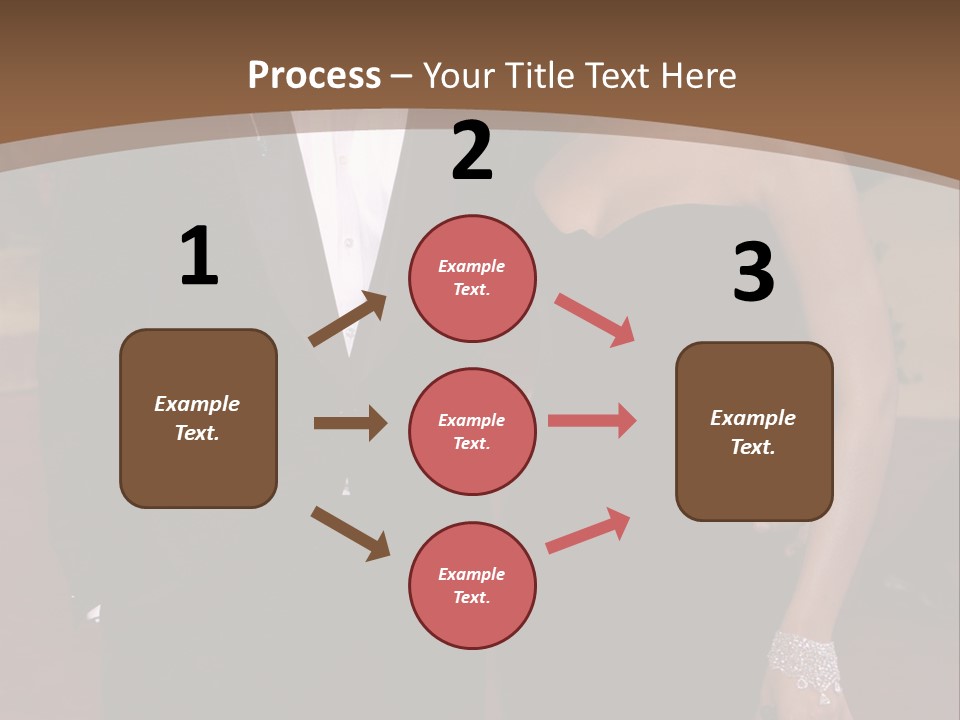 A Man In A Tuxedo And A Woman In A Black Dress PowerPoint Template