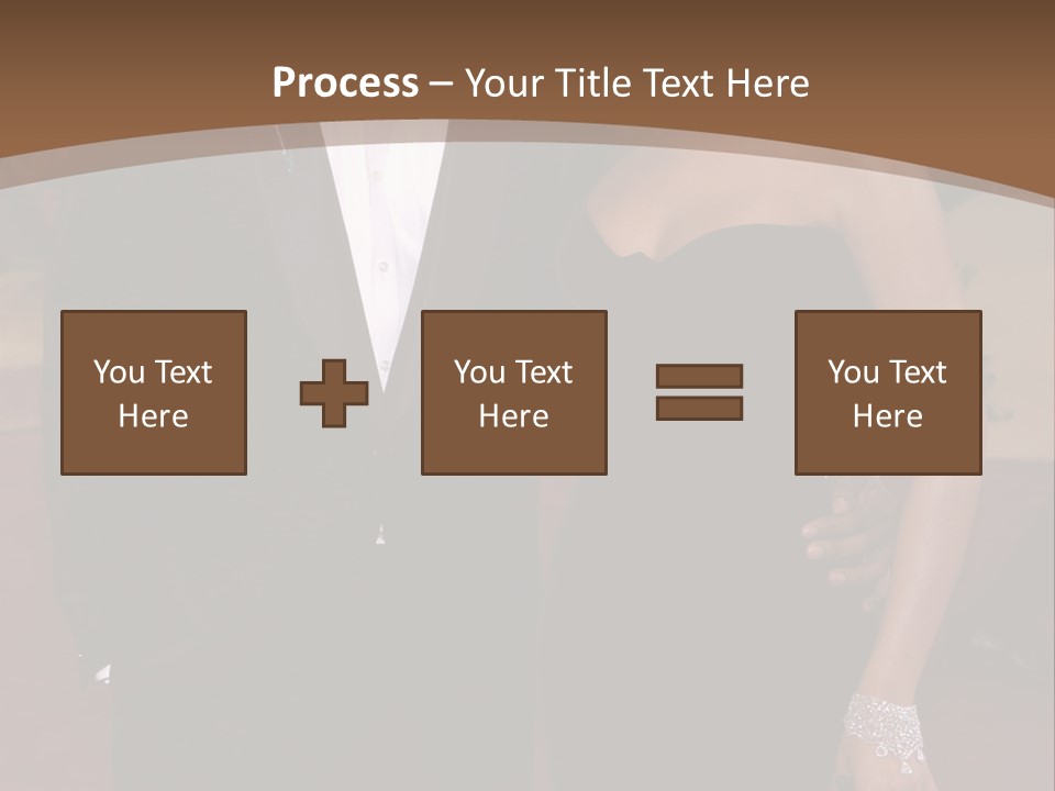 A Man In A Tuxedo And A Woman In A Black Dress PowerPoint Template