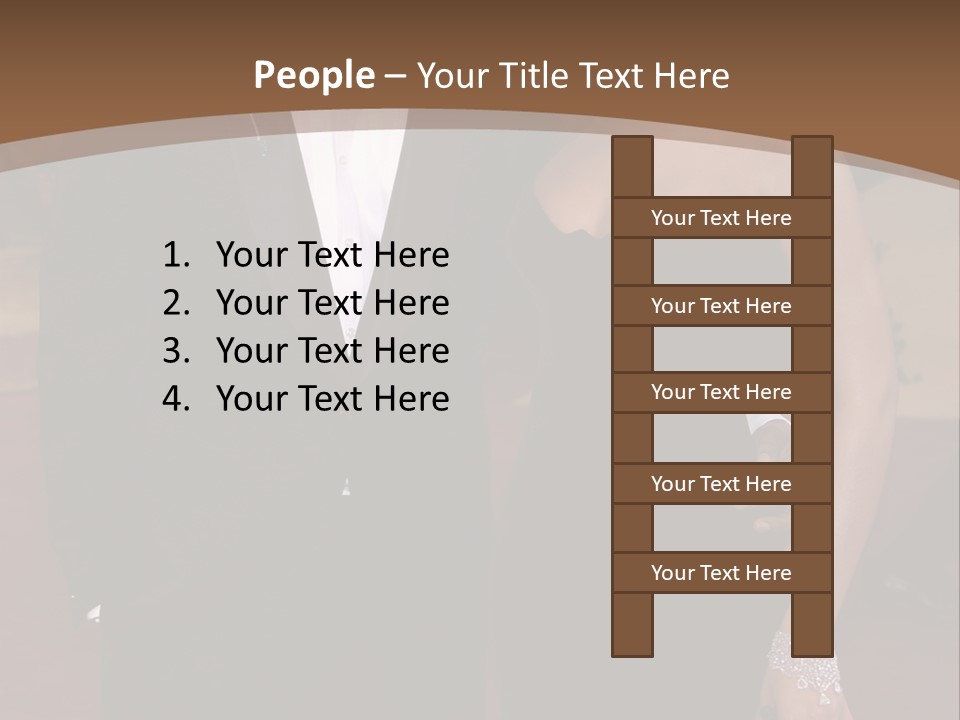 A Man In A Tuxedo And A Woman In A Black Dress PowerPoint Template