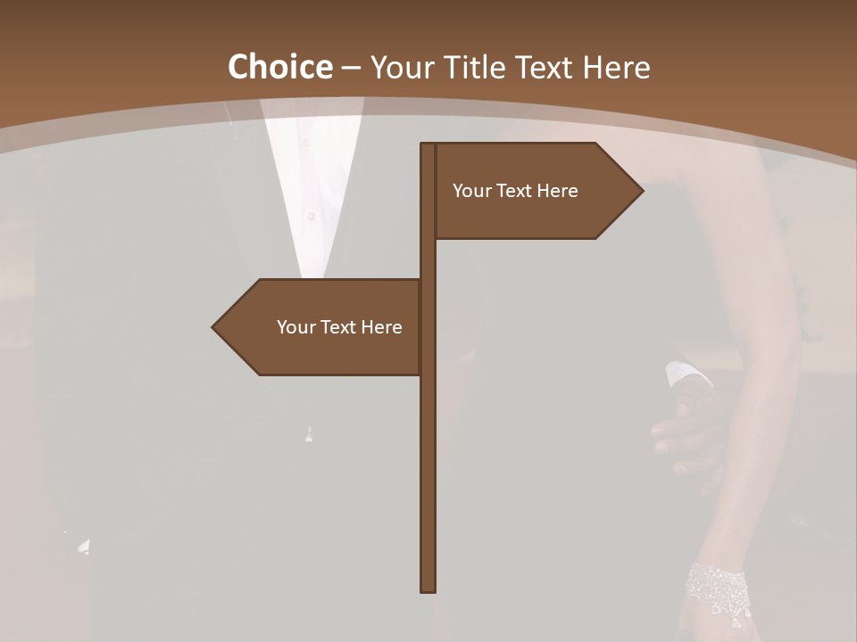 A Man In A Tuxedo And A Woman In A Black Dress PowerPoint Template