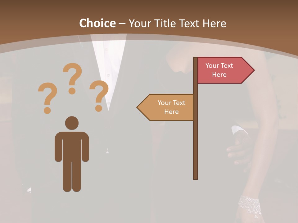 A Man In A Tuxedo And A Woman In A Black Dress PowerPoint Template