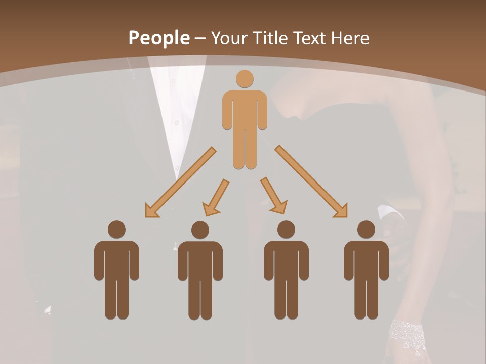 A Man In A Tuxedo And A Woman In A Black Dress PowerPoint Template