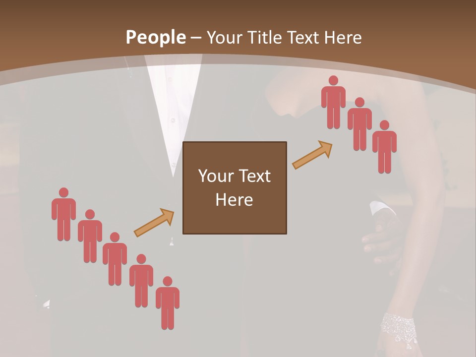 A Man In A Tuxedo And A Woman In A Black Dress PowerPoint Template
