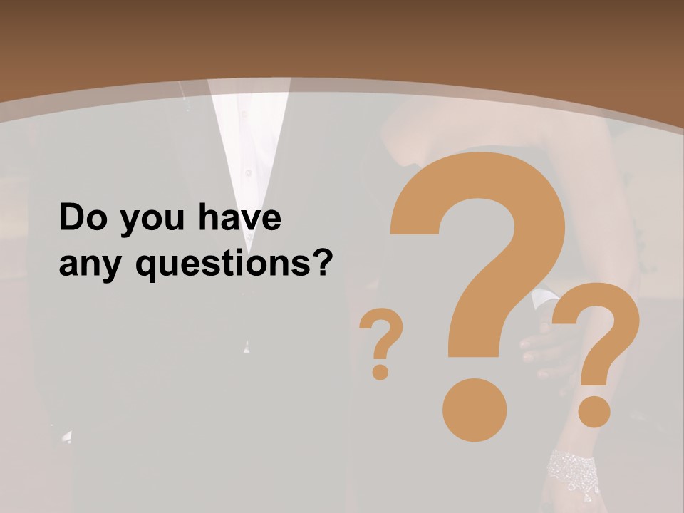 A Man In A Tuxedo And A Woman In A Black Dress PowerPoint Template