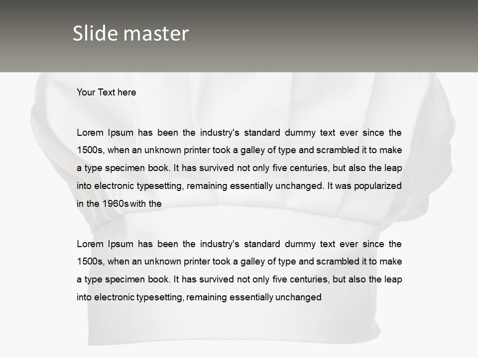 A Chef's Hat With The Name Of The Chef On It PowerPoint Template