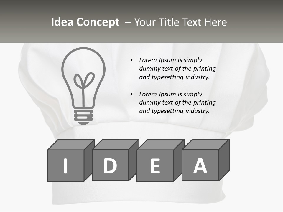 A Chef's Hat With The Name Of The Chef On It PowerPoint Template