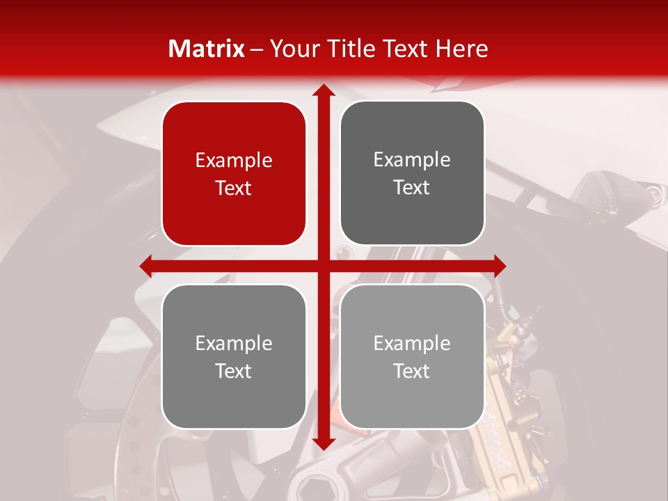 A Motorcycle Is Shown With A Red Background PowerPoint Template