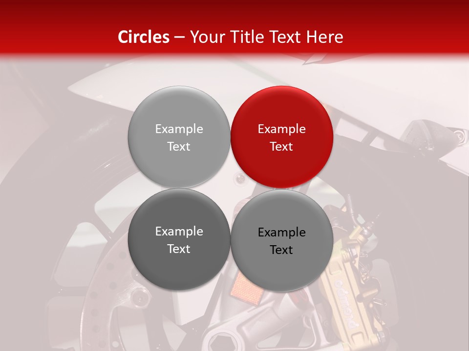 A Motorcycle Is Shown With A Red Background PowerPoint Template
