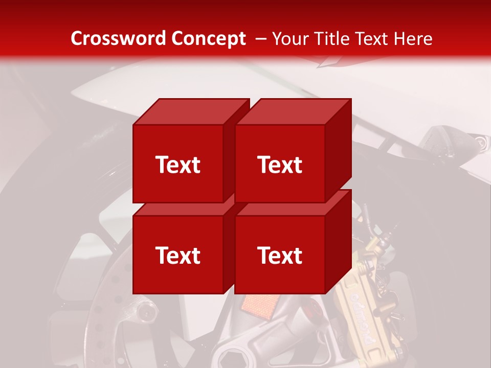 A Motorcycle Is Shown With A Red Background PowerPoint Template